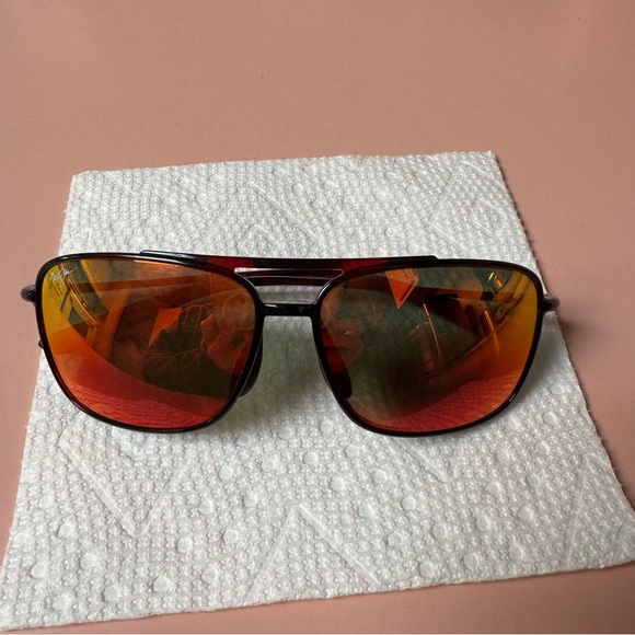 Maui Jim Black Sunglasses with Orange Lenses‎ main image 11